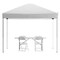 Emma and Oliver Outdoor Event/Tailgate Set with Pop Up Event Canopy with Carry Bag, Bi-Fold Table and 4 Folding Chairs